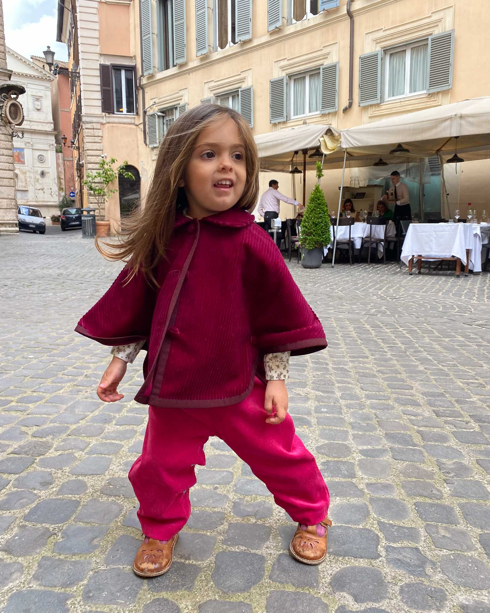 CAPA | Magenta Corduroy Kids Cape