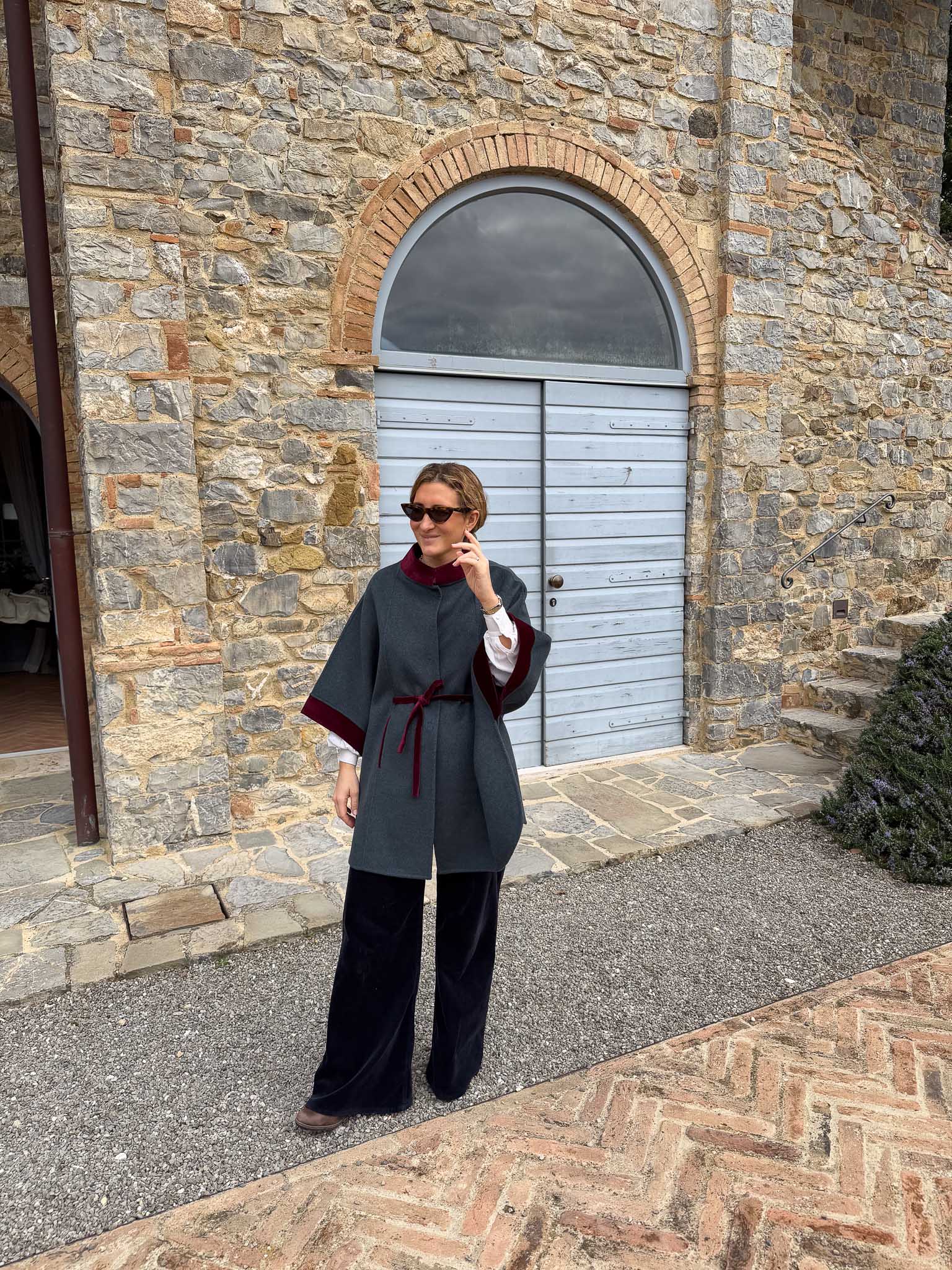 CAMILLA | Double Cashmere with Velvet Details