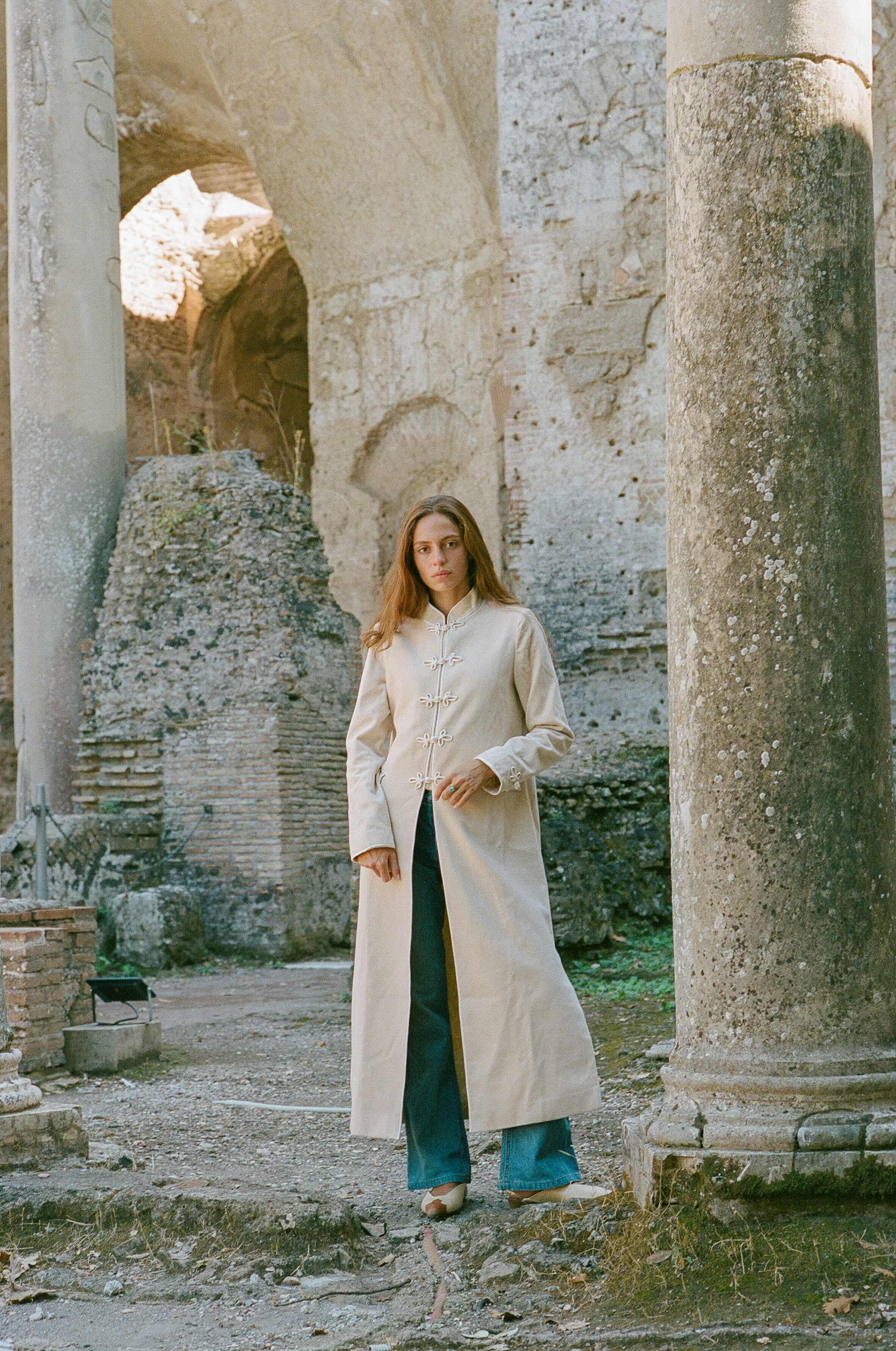 RUFINA COAT | Velvet with Alamari
