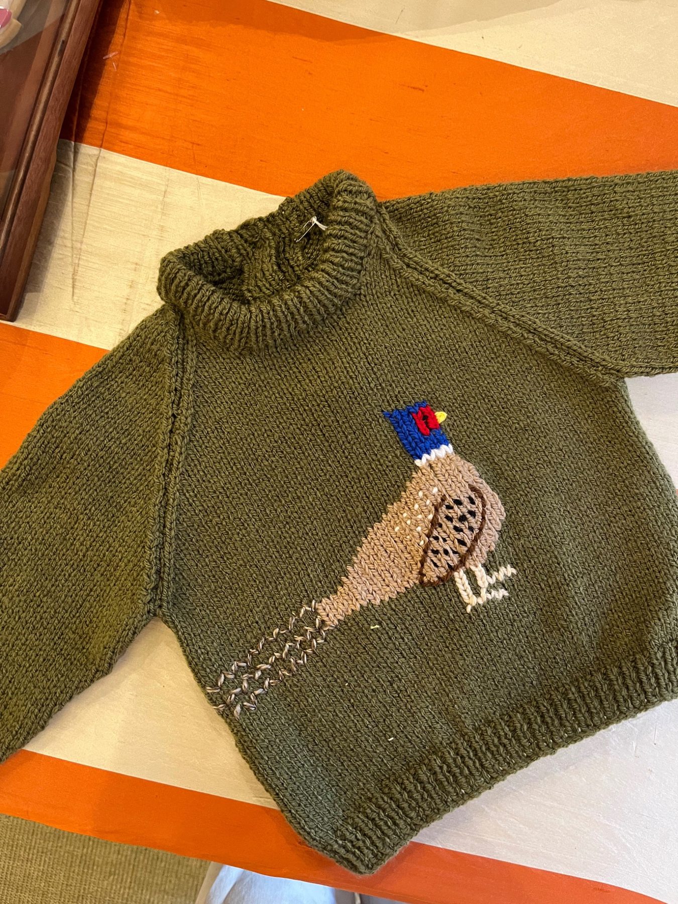 100% WOOL CARDIGAN | Kids Pheasant Wool Knit Cardigan
