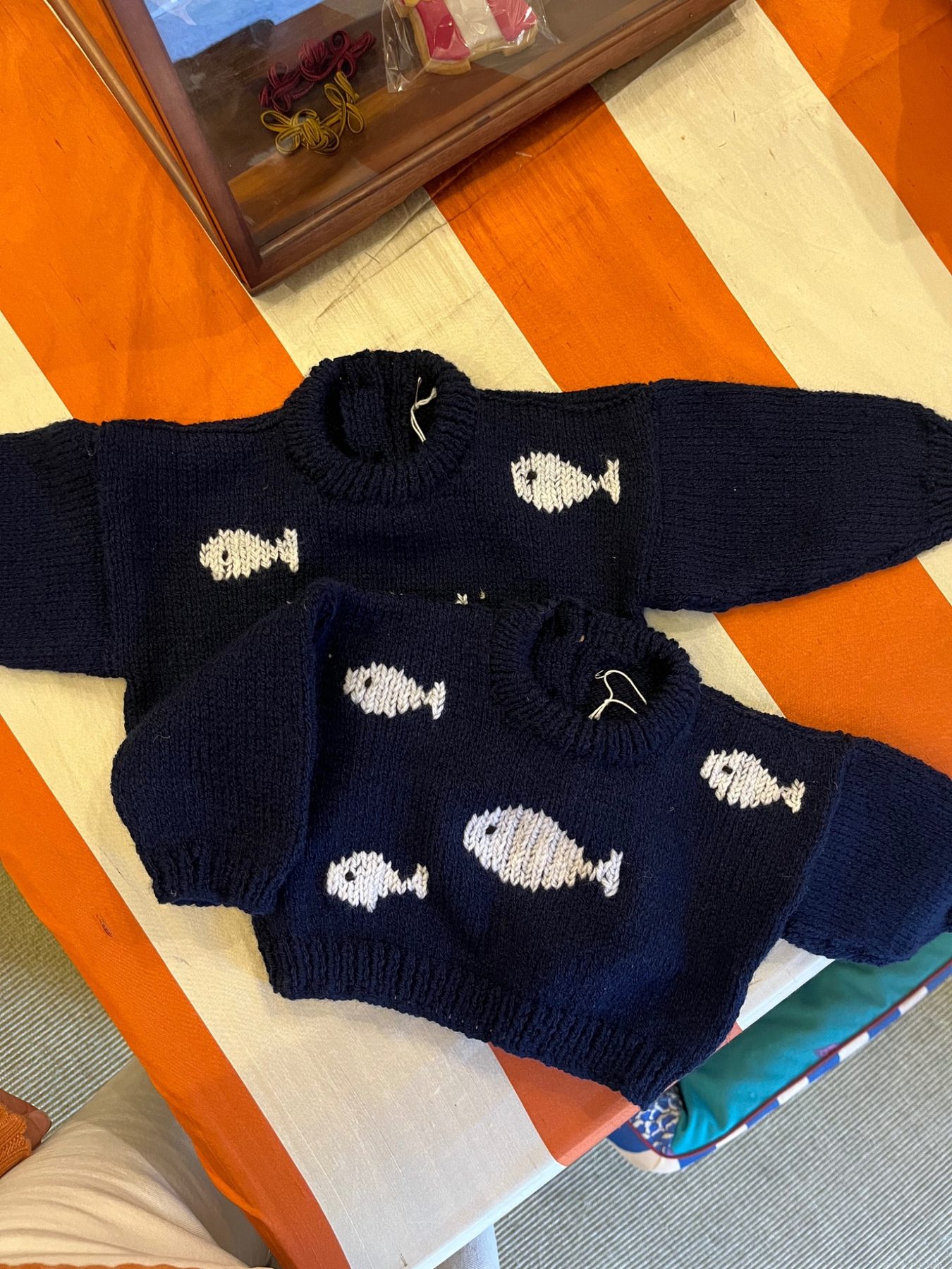 100% WOOL CARDIGAN | Kids Fish Wool Knit Cardigan