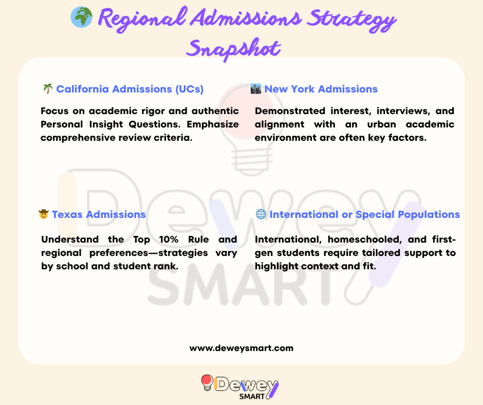 Regional Admissions Strategy Snapshot