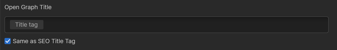 title tag reused as open graph title on webflow website