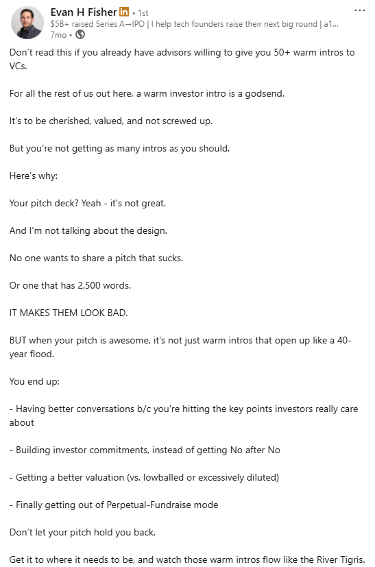LinkedIn post by Evan