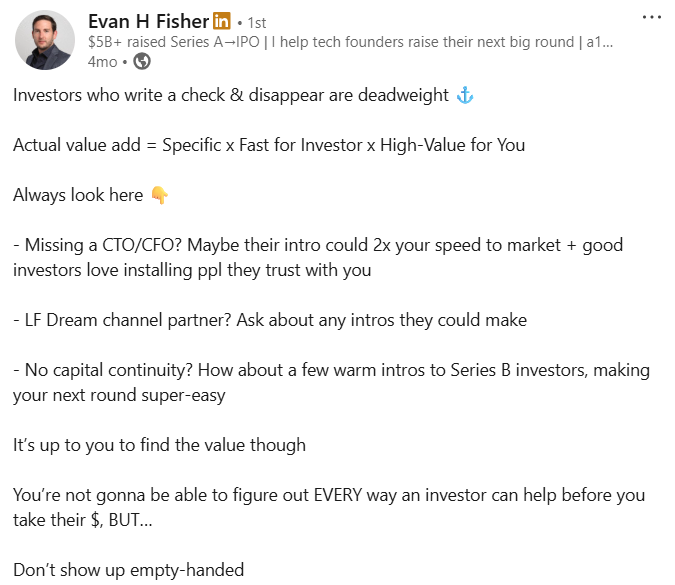 LinkedIn post by Evan