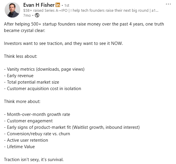 A LinkedIn post by Evan H Fisher