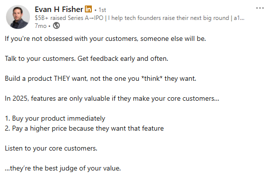 LinkedIn post by Evan