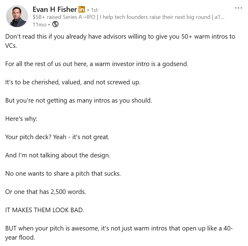 LinkedIn post by Evan