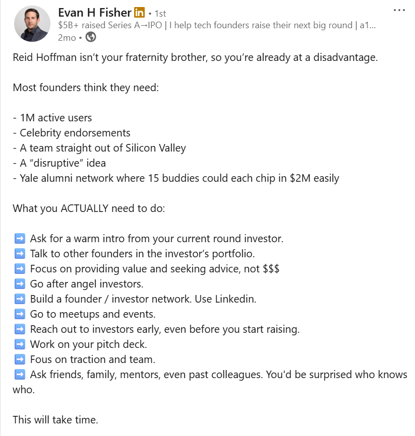 Linkedin Post by Evan