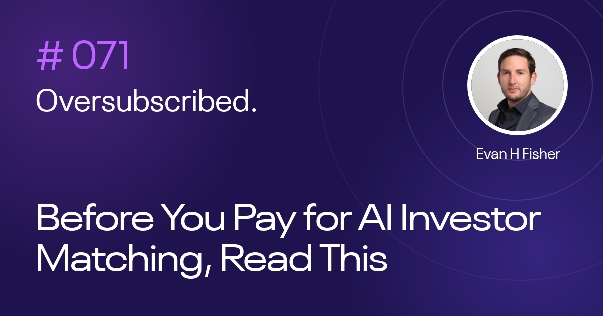 Before You Pay for AI Investor Matching, Read This