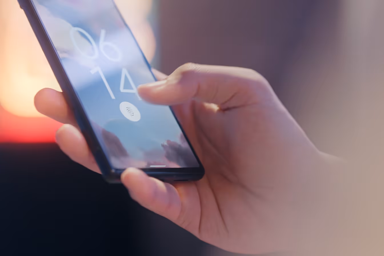 スマホに何か打ち込む様子