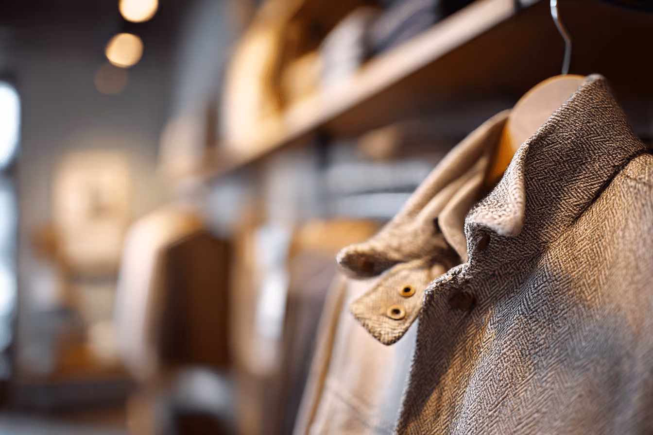 アパレルショップ内にあるアウター