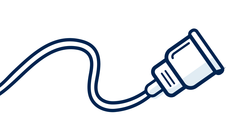 a tube with a cord attached to it