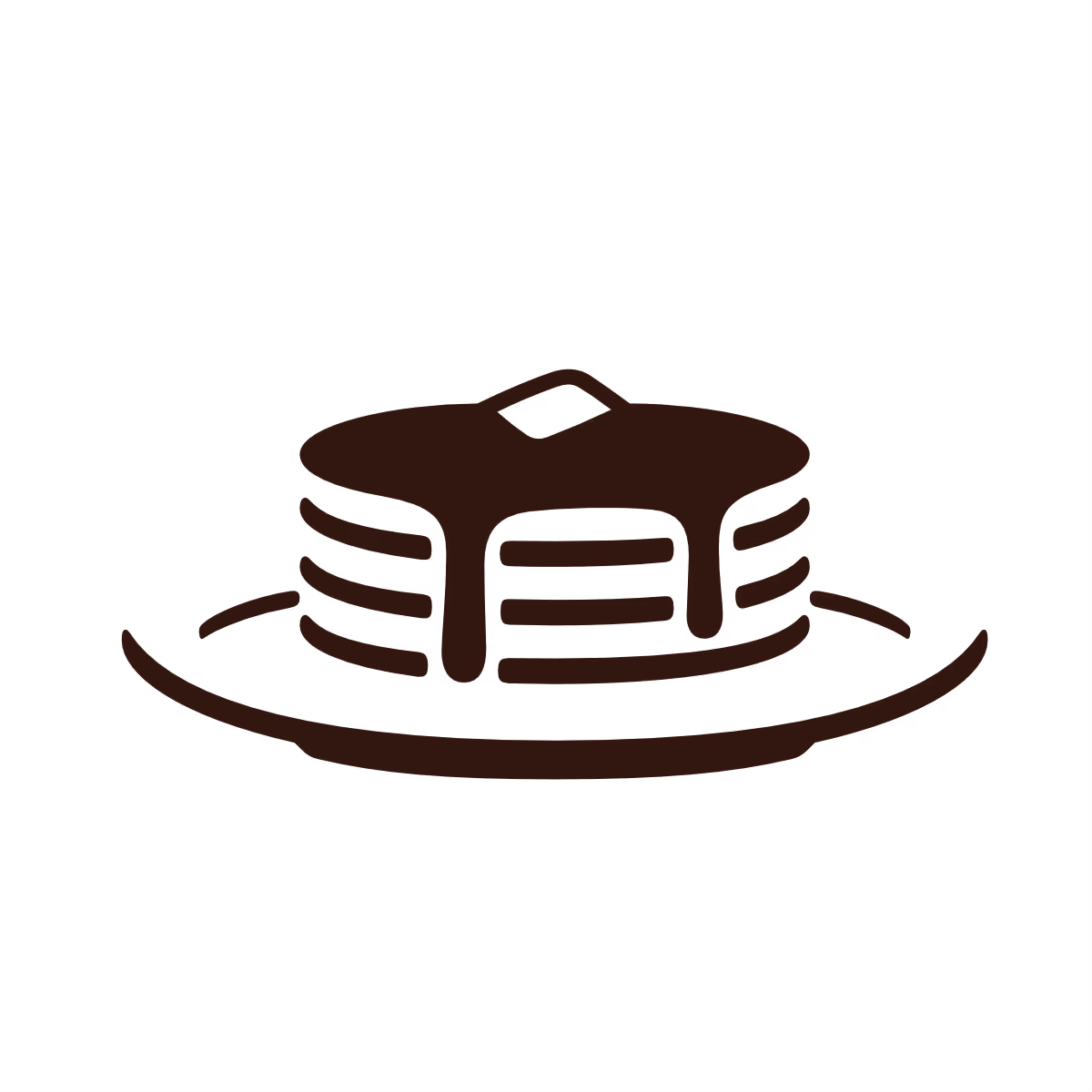Icon of a pancake stack for Tuesdays branding. Created by Sergio Ramirez Llamas.