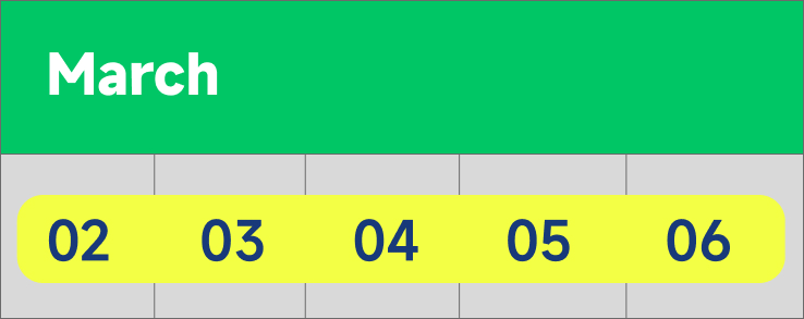 image of instructor training calander