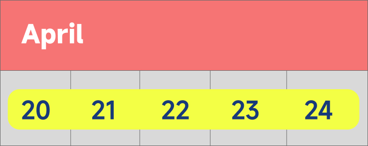 image of instructor training calander