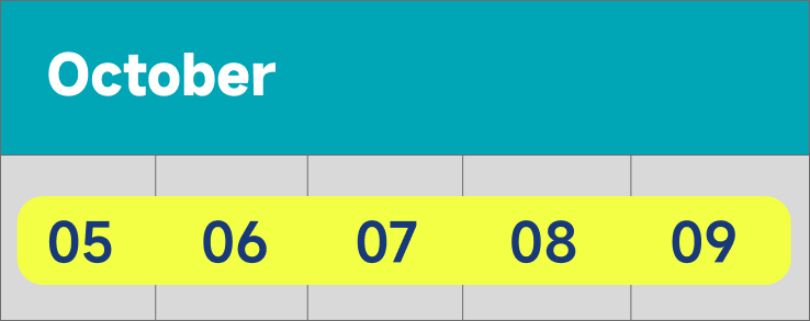 image of instructor training calander