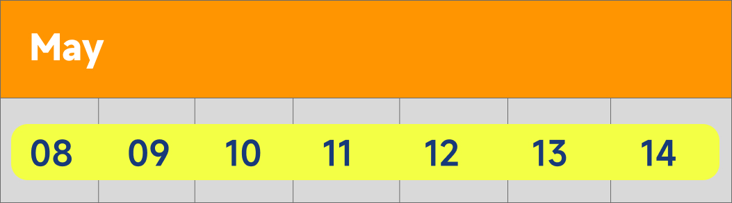 image of instructor training calander