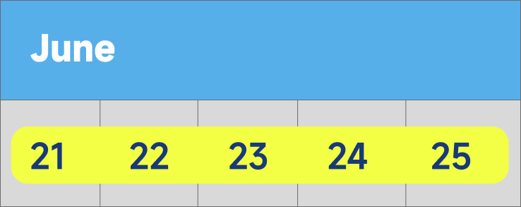 image of instructor training calander