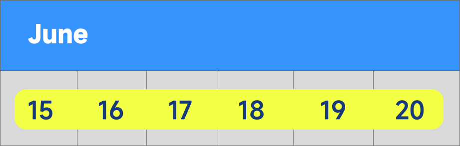 image of instructor training calander