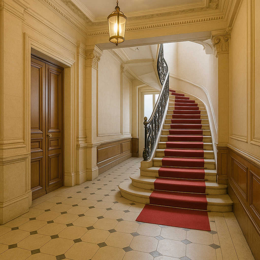 escalier immeuble coproriété