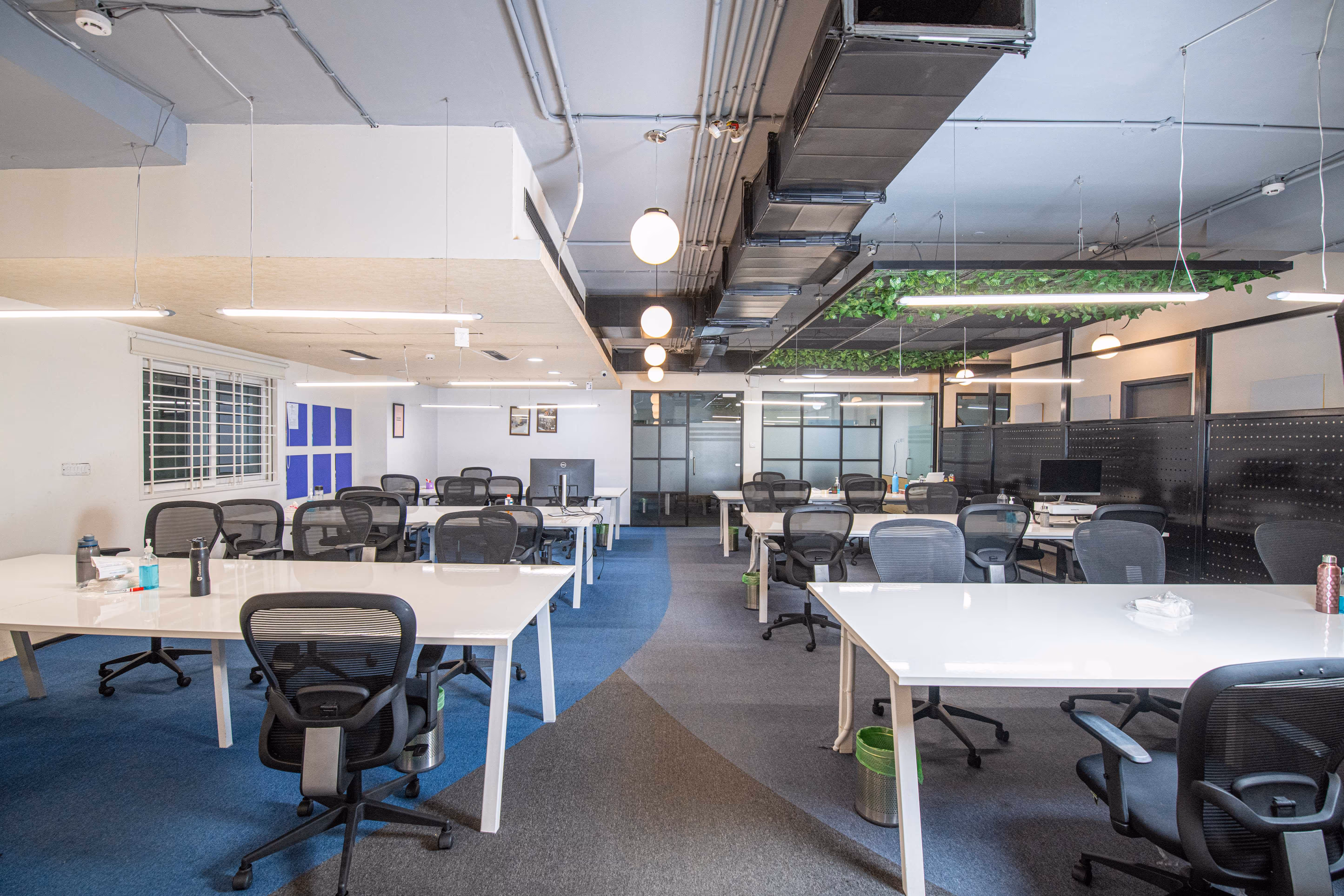 office space with desks and chairs