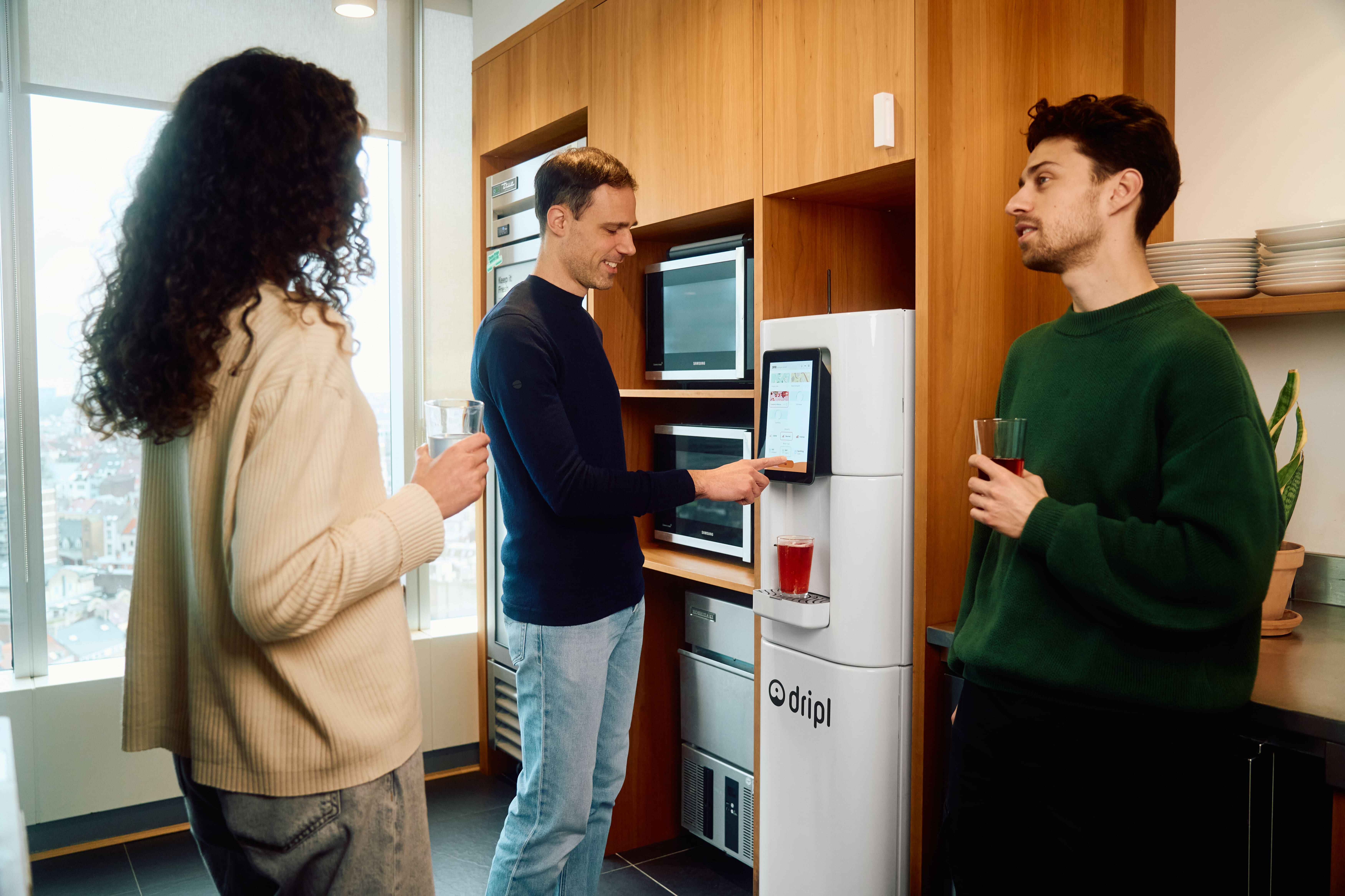 Refill Point by Dripl is an example of office waste prevention in the Netherlands