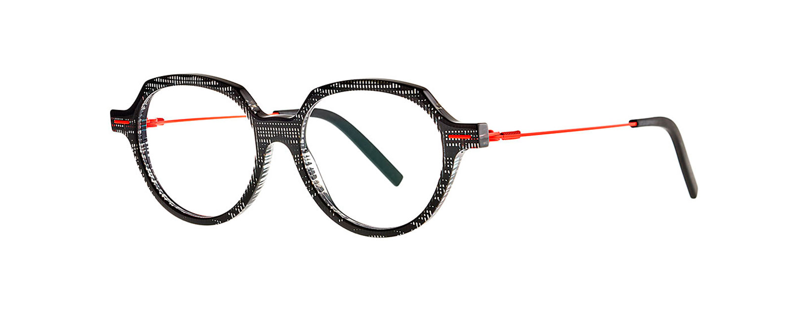 BRO 028 NOISY BLACK + FLUO RED