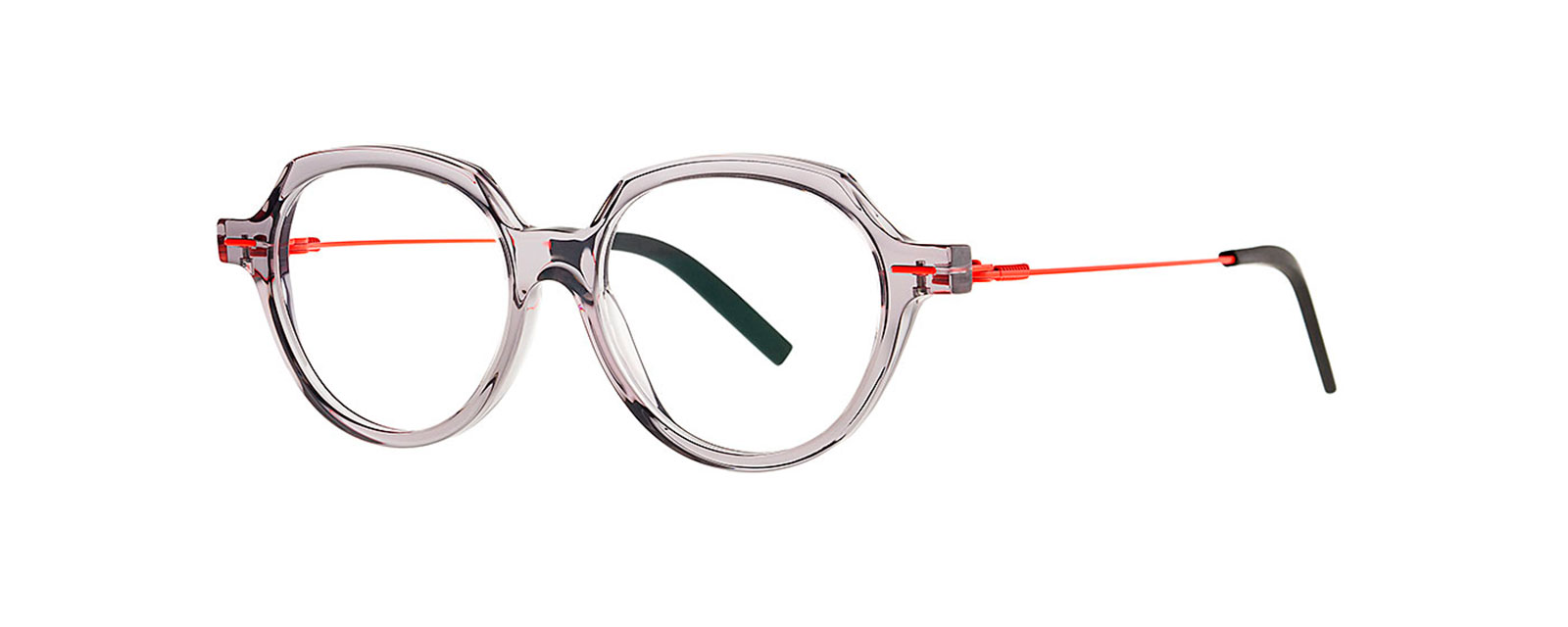 BRO 057 TRANSPARENT GRAPHITE GREY + FLUO RED