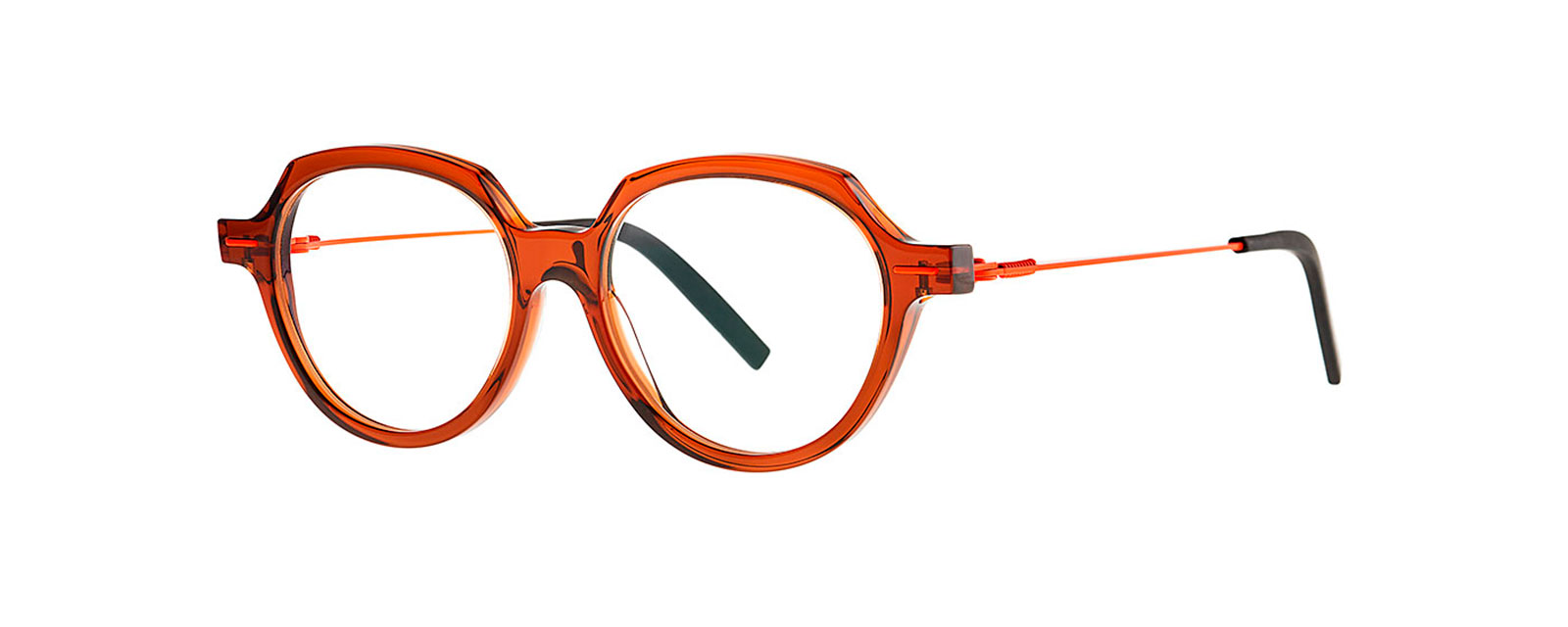 BRO 068 TRANSPARENT RED BROWN + FLUO ORANGE