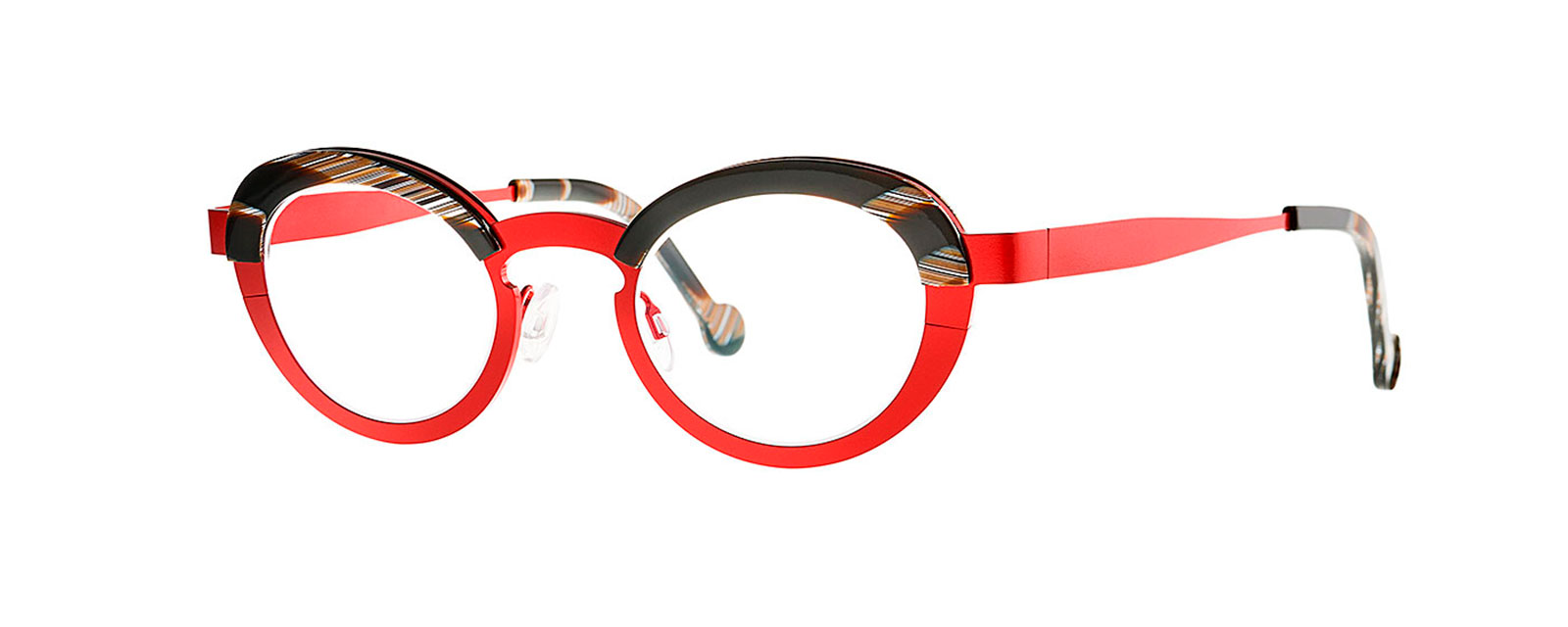 BURNER 006 HOT RED SHINE + DARK BROWN HORN