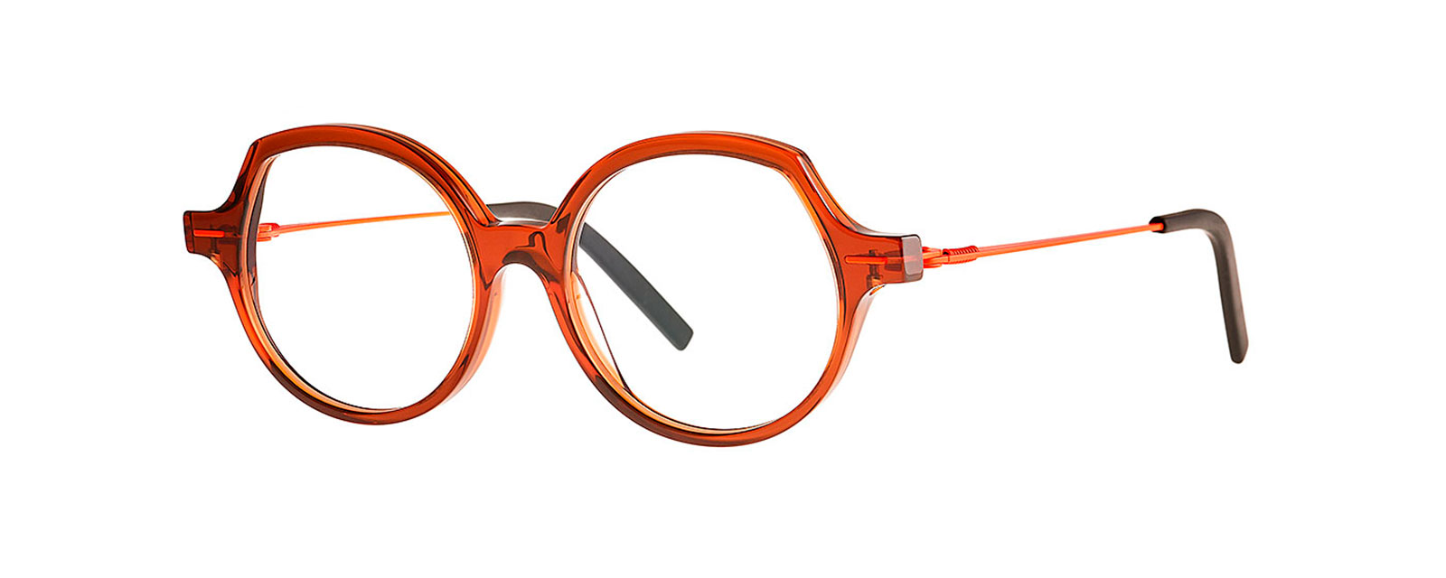 SLAY 068 TRANSPARENT RED BROW + FLUO ORANGE n25/2