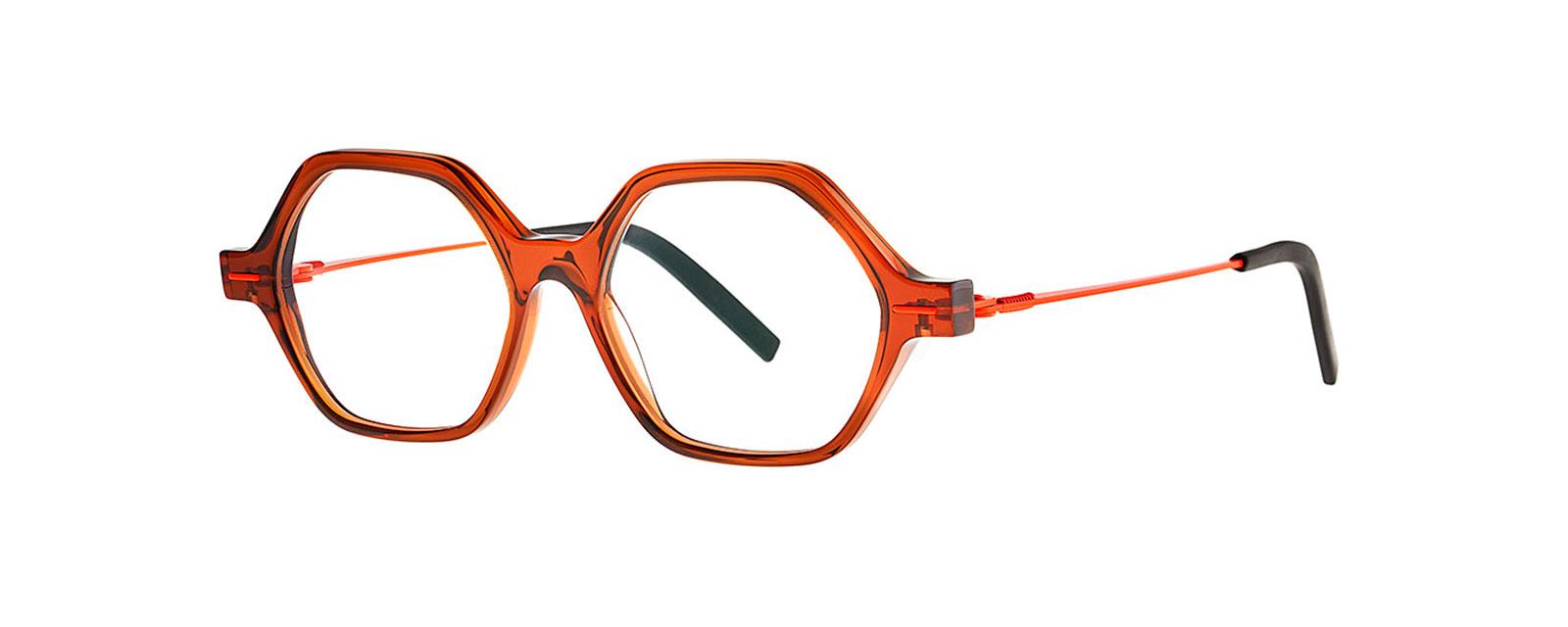 TANTU 068 TRANSPARENT RED BROW + FLUO ORANGE