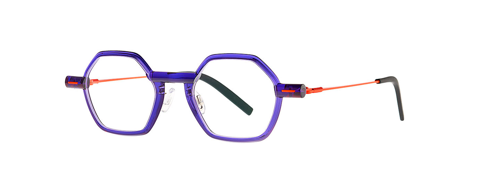 SYNAE 055 TRANSPARENT ORCHID + FLUO ORANGE