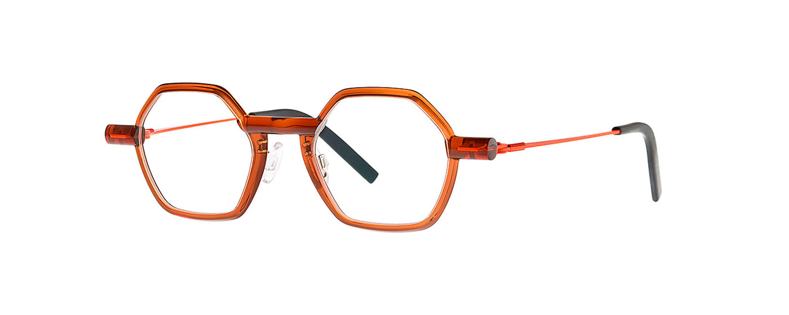 SYNAE 068 TRANSPARENT RED BROW + FLUO ORANGE