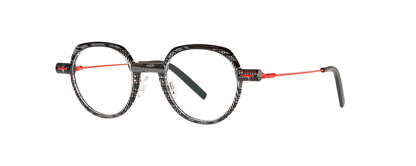 UNAE 028 NOISY BLACK + FLUO RED