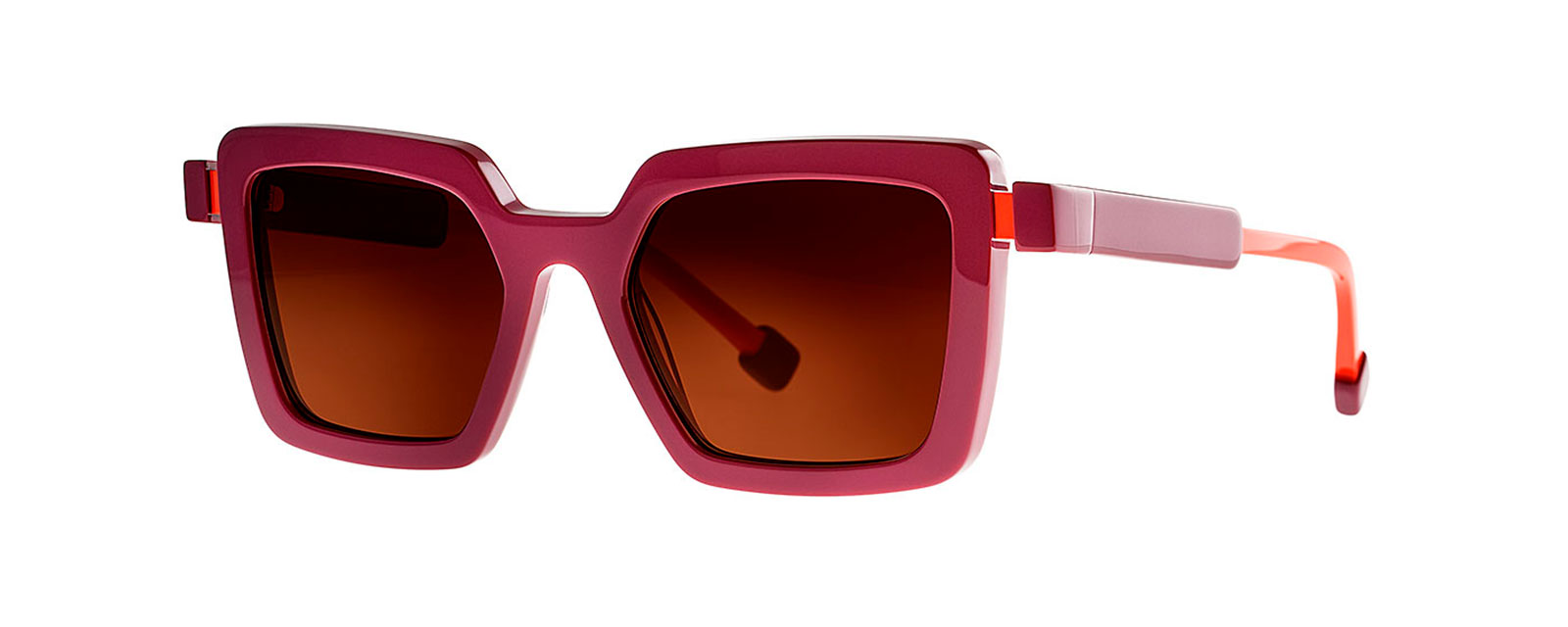 PEDAL 021 SOLID RED PLUM + SOLID ORANGE n26/1