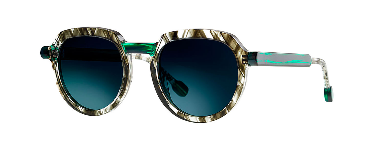 BELLO 020 BLACK SMOKE + GREEN LINED