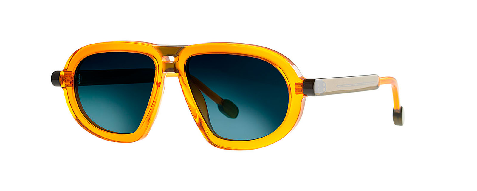 LOLLY 017 ORANGE GIVREE + TRANSPARENT OLIVE GREEN