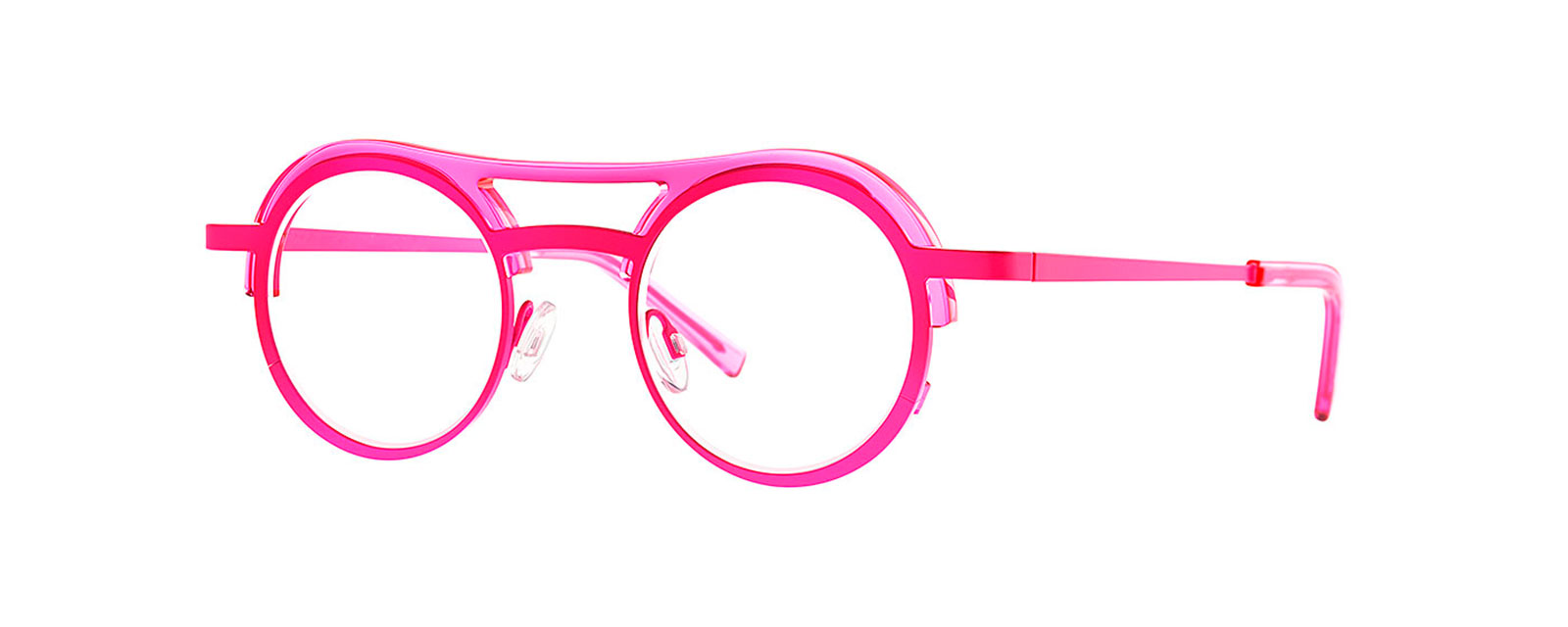 FLAT HAZELNUT 013 FLUO PINK + TRANSPARENT SHOCKING PINK