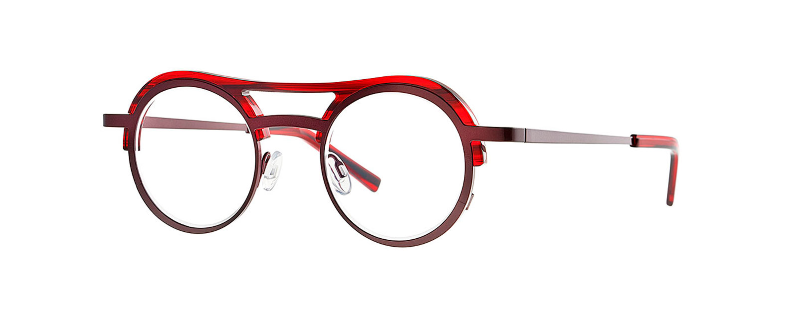 FLAT HAZELNUT 004 BLUESY RED + RED LINED