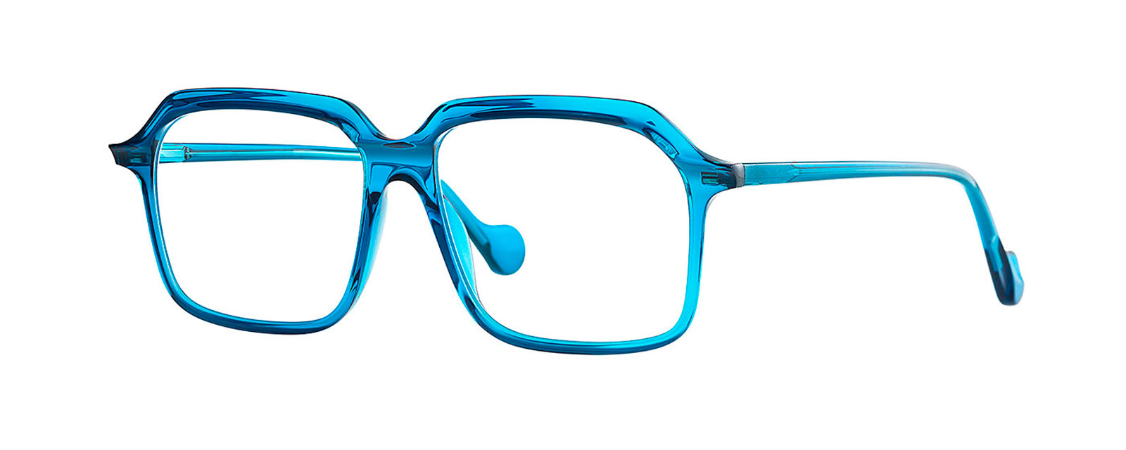 DROP KNEE 009 TRANSPARENT PETROL BLUE