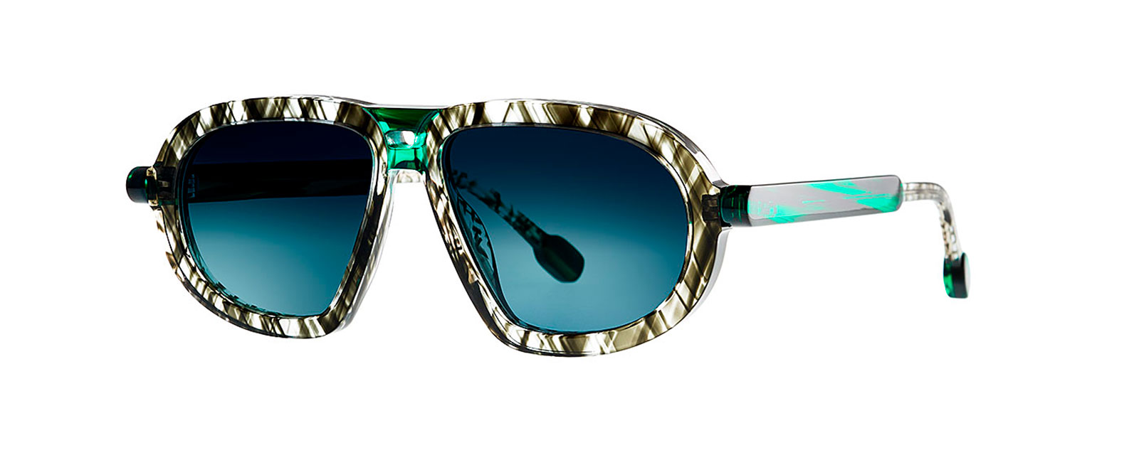 LOLLY 020 BLACK SMOKE + GREEN LINED n26/2