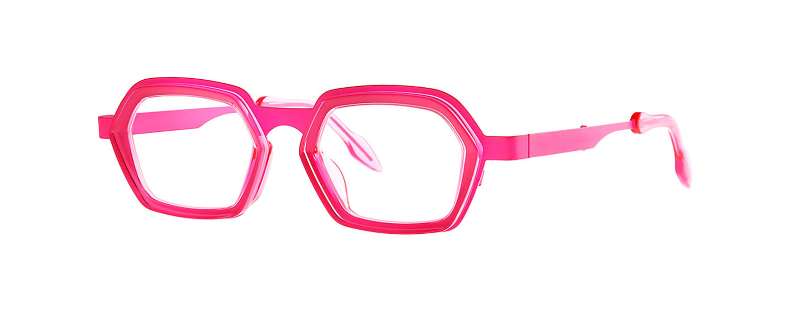 SKY 013 FLUO PINK + TRANSPARENT SHOCKING PINK