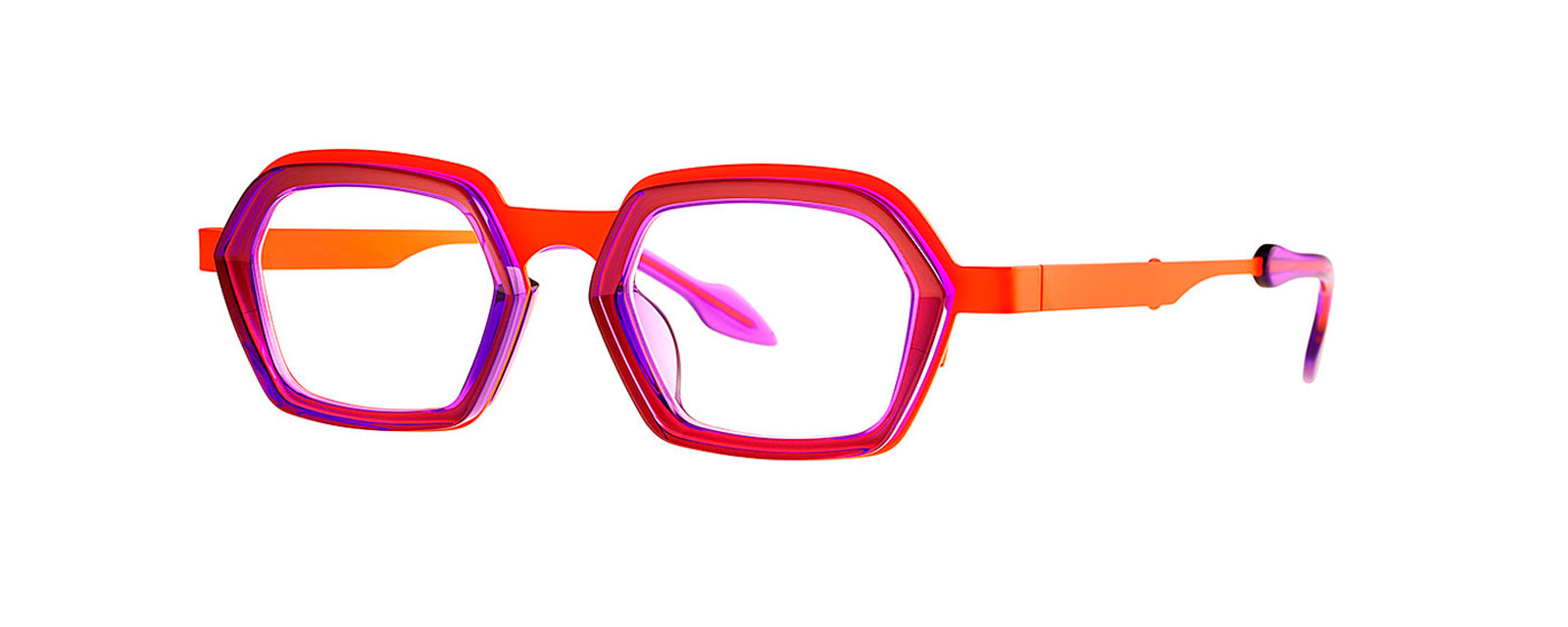 SKY 025 FLUO ORANGE + TRANSPARENT PURPLE n26/2