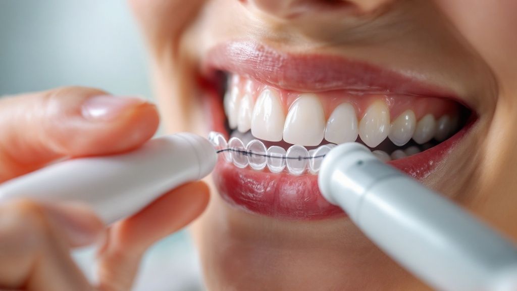 An illustration of the PROPEL system for accelerated orthodontics