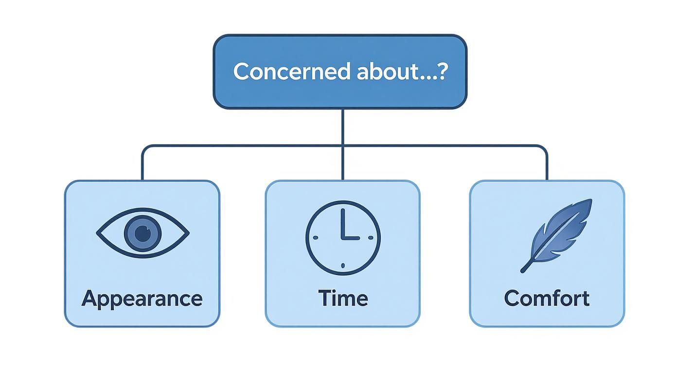 Infographic about busy schedule, big results: the grown-up guide to getting a straighter smile without the metal