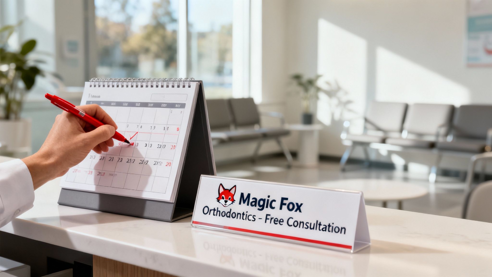 A calendar showing a busy schedule with many appointments booked.