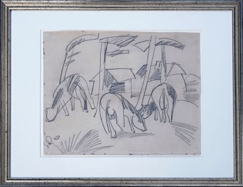 Grasende-Kühe - Scmidt-Rottluff - 1920