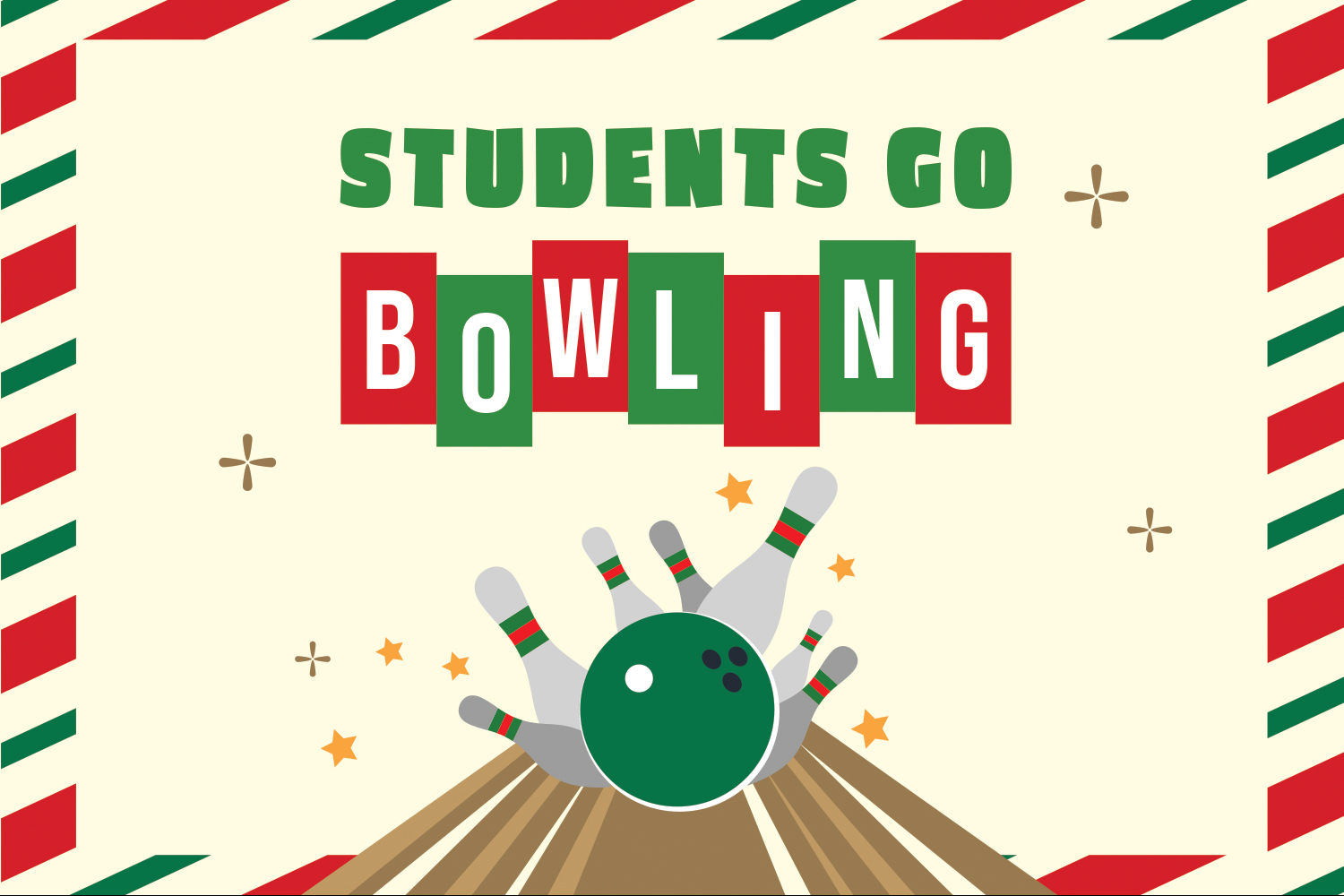 Christmas Students Go Bowling